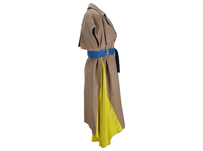 Gabardina MSGM en algodón marrón Castaño - vista 4