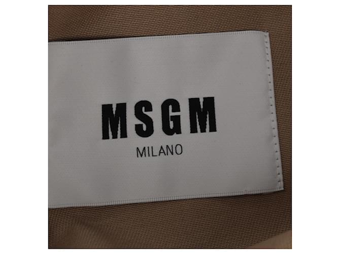 Gabardina MSGM en algodón marrón Castaño - vista 5