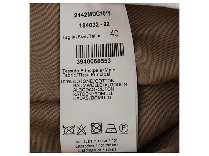 Gabardina MSGM en algodón marrón Castaño - vista 6