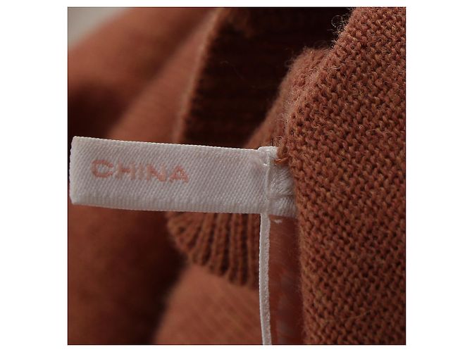 See by Chloé Strick-Midikleid mit Knoten aus Rust-Wolle Orange - Ansicht 5