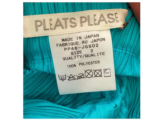 Falda plisada longitud rodilla Pleats Please en poliéster turquesa - vista 3