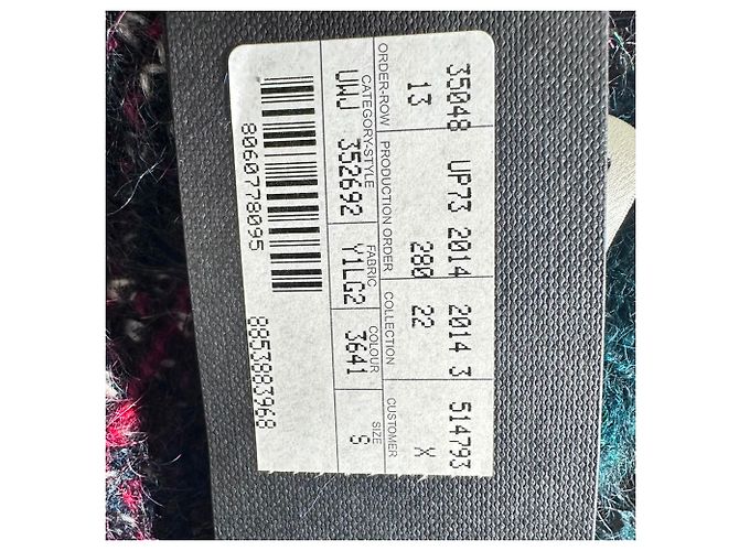 Saint Laurent mehrfarbiger Mohair-Wollpullover mit Pailletten und Tartan-Muster Mehrfarben - Ansicht 11