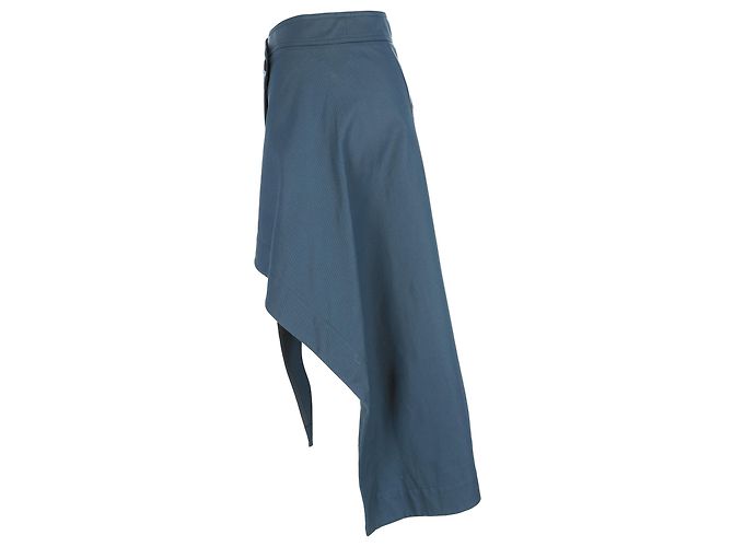 Falda midi asimétrica Marni en algodón azul - vista 2