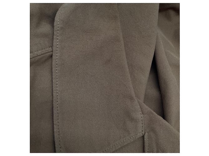 Camicia button-down Acne Studios con dettaglio a righe in cotone marrone Rosso - vista 7