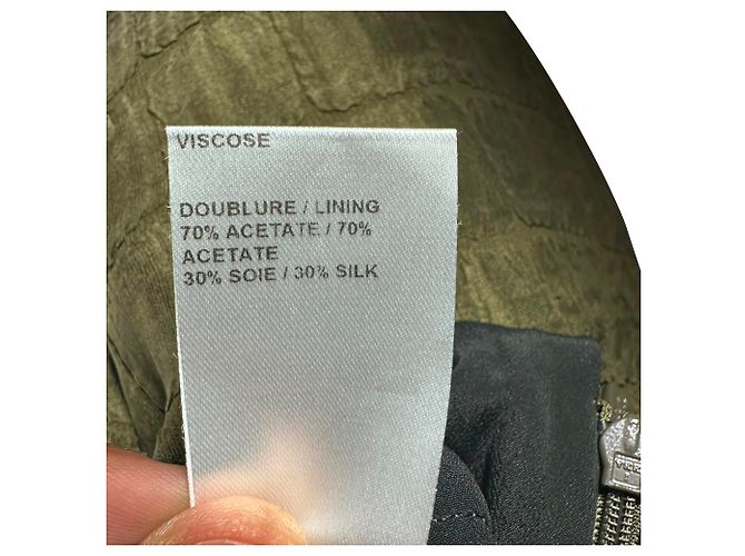 Pantalones texturizados Chloé en seda Olive Verde Verde oliva - vista 5
