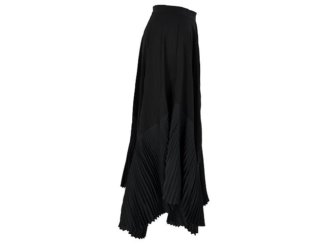 Stella Mc Cartney Falda plisada de largo midi Stella McCartney en seda negra Negro - vista 2