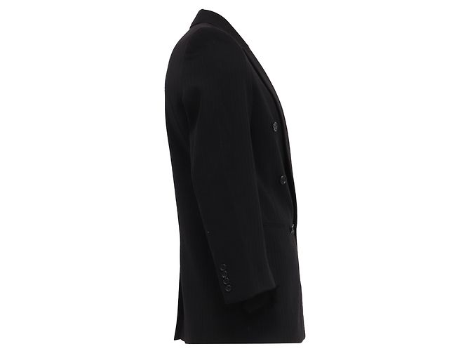 Blazer cruzado Saint Laurent en lana negra Negro - vista 3
