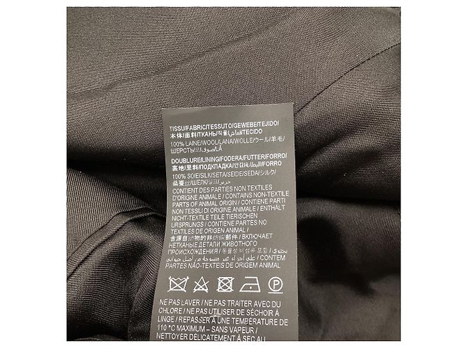 Blazer cruzado Saint Laurent en lana negra Negro - vista 6