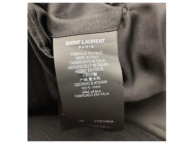 Blazer cruzado Saint Laurent en lana negra Negro - vista 7
