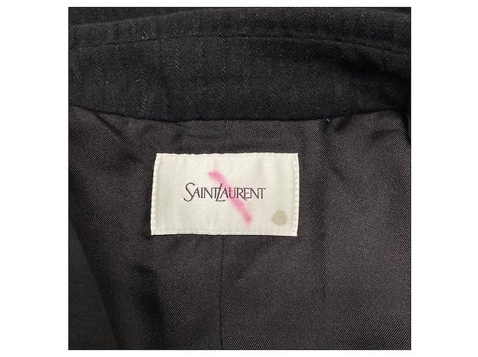 Blazer cruzado Saint Laurent en lana negra Negro - vista 8