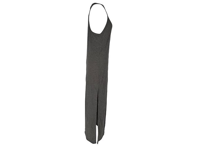 Vestido maxi ajustado de jersey con espalda racerback T by Alexander Wang en rayón gris - vista 2