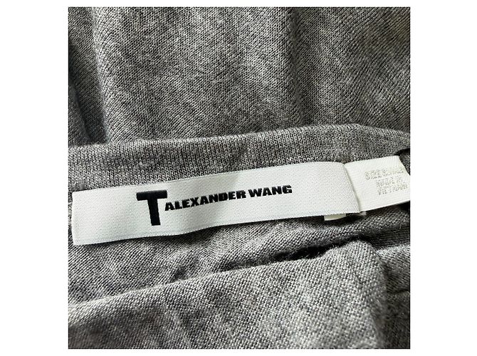 Vestido maxi ajustado de jersey con espalda racerback T by Alexander Wang en rayón gris - vista 4