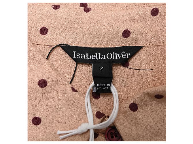 Autre Marque Vestido de maternidade midi Juniper de manga comprida Isabel Oliver em viscose rosa - vista 4