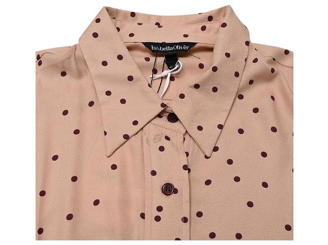 Autre Marque Vestido de maternidade midi Juniper de manga comprida Isabel Oliver em viscose rosa - vista 5
