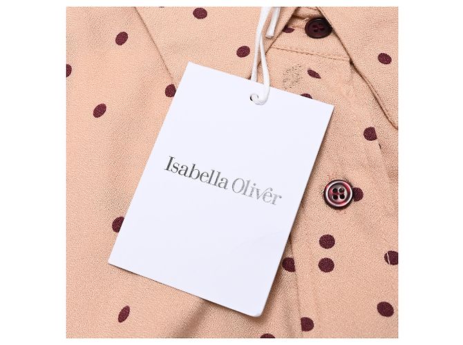 Autre Marque Vestido de maternidade midi Juniper de manga comprida Isabel Oliver em viscose rosa - vista 6