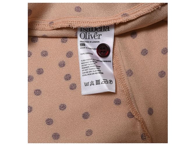 Autre Marque Vestido de maternidade midi Juniper de manga comprida Isabel Oliver em viscose rosa - vista 9