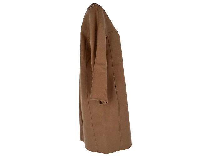 Abrigo de botonadura sencilla 'S Max Mara en lana marrón Castaño - vista 2