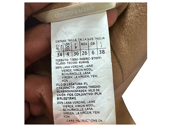 Abrigo de botonadura sencilla 'S Max Mara en lana marrón Castaño - vista 4