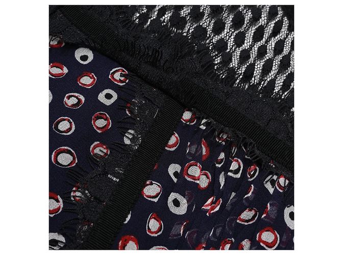 Abito a pois Diane Von Furstenberg in seta nera Nero - vista 14