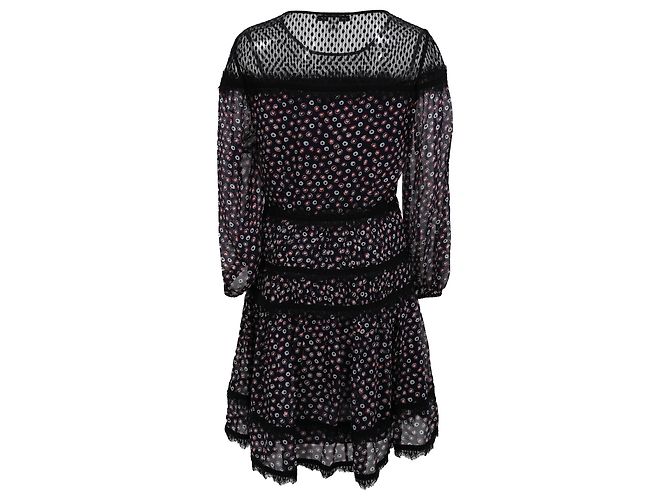 Abito a pois Diane Von Furstenberg in seta nera Nero - vista 3