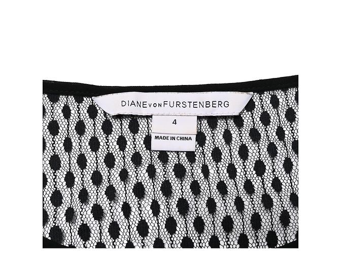 Abito a pois Diane Von Furstenberg in seta nera Nero - vista 5