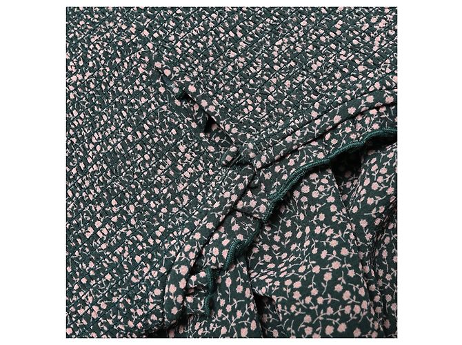 Autre Marque Hatch Midi-Kleid mit Ditsy-Blumenmuster und Stehkragen aus schwarzem Polyester - vista 10
