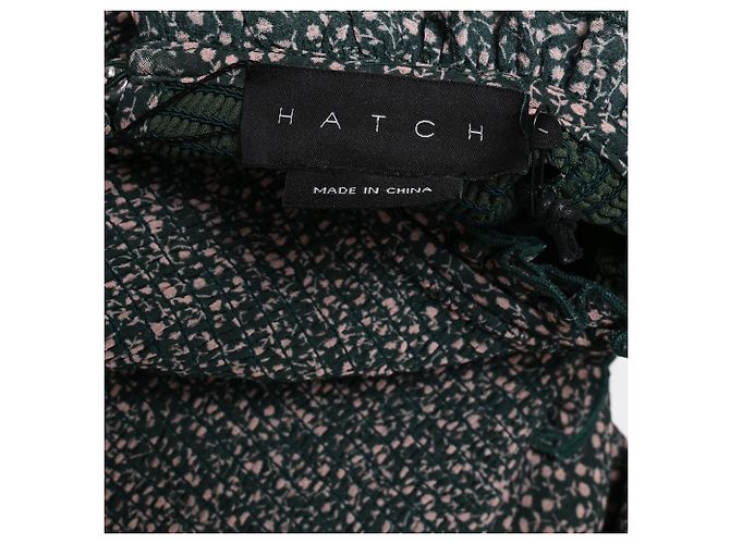 Autre Marque Hatch Midi-Kleid mit Ditsy-Blumenmuster und Stehkragen aus schwarzem Polyester - vista 5