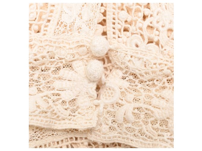 Blusa de encaje bordada Isabel Marant en algodón marfil Blanco Crudo - vista 8