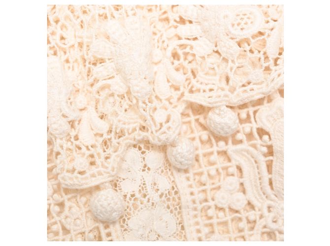 Blusa de encaje bordada Isabel Marant en algodón marfil Blanco Crudo - vista 9