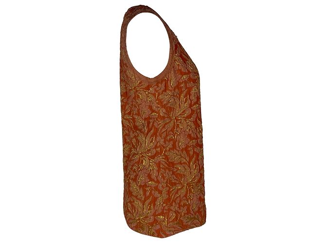 Blusa de jacquard Dolce & Gabbana en seda naranja - vista 2