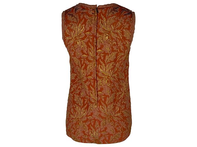 Blusa de jacquard Dolce & Gabbana en seda naranja - vista 3