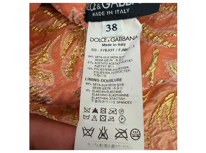Blusa de jacquard Dolce & Gabbana en seda naranja - vista 7