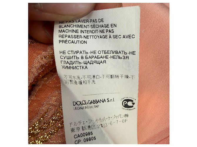 Blusa de jacquard Dolce & Gabbana en seda naranja - vista 8