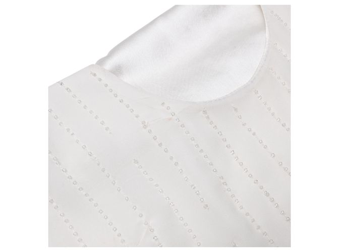 Autre Marque Cynthia Steffe "White Heron" Etuikleid Mini aus weißem Polyester - Ansicht 10