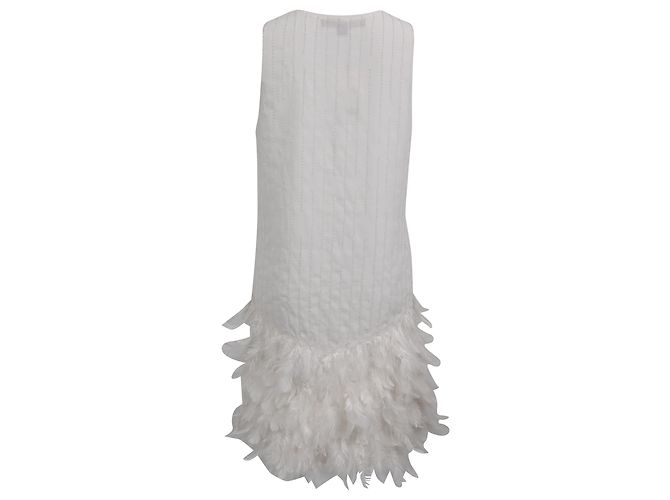Autre Marque Cynthia Steffe "White Heron" Etuikleid Mini aus weißem Polyester - Ansicht 3