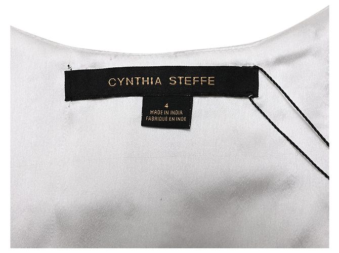 Autre Marque Cynthia Steffe "White Heron" Etuikleid Mini aus weißem Polyester - Ansicht 5