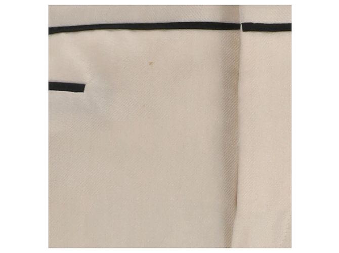 Pantalones cropped Marni en algodón marfil Blanco Crudo - vista 10