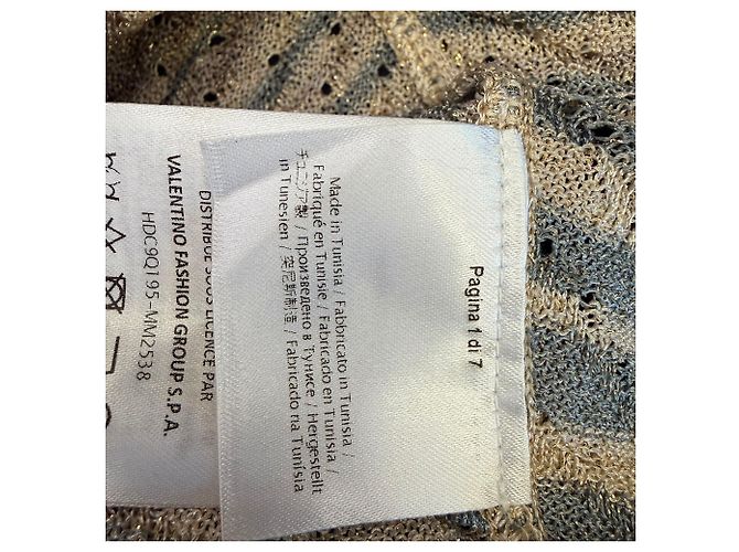 M Missoni Strickjacke mit Chevron-Muster, offene Front, in braunem Polyamid Rot - Ansicht 4