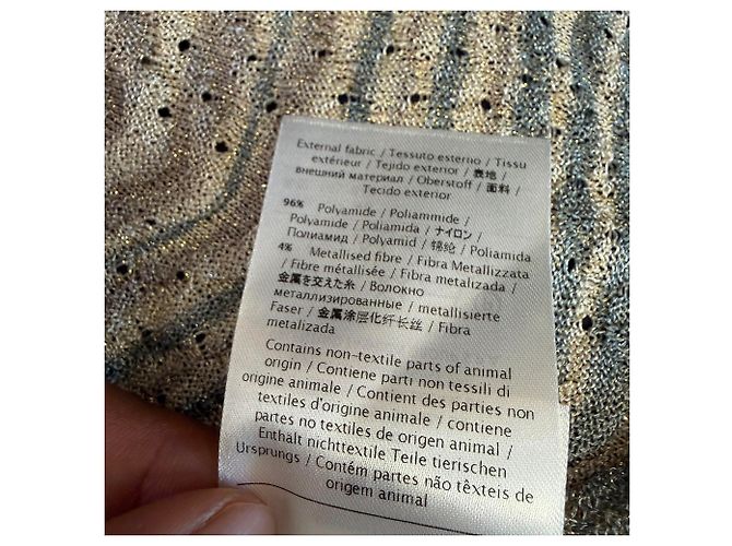 M Missoni Strickjacke mit Chevron-Muster, offene Front, in braunem Polyamid Rot - Ansicht 6