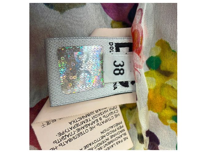 Dolce & Gabbana Blusa in seta multicolore con volant e stampa floreale Dolce Gabbana - vista 4
