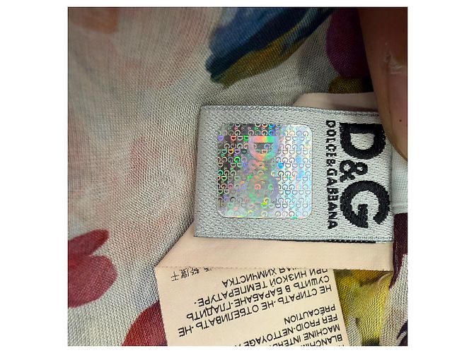 Dolce & Gabbana Blusa in seta multicolore con volant e stampa floreale Dolce Gabbana - vista 5