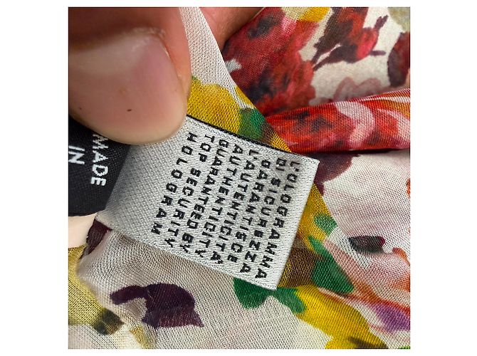 Dolce & Gabbana Blusa in seta multicolore con volant e stampa floreale Dolce Gabbana - vista 6