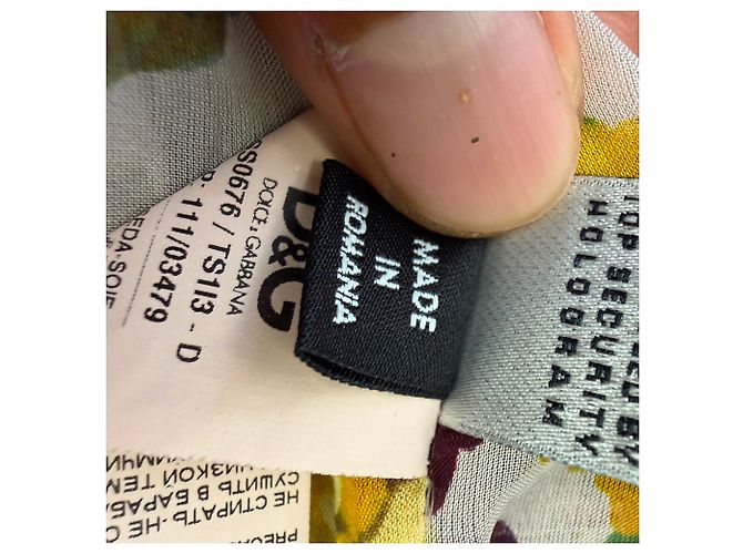 Dolce & Gabbana Blusa in seta multicolore con volant e stampa floreale Dolce Gabbana - vista 8
