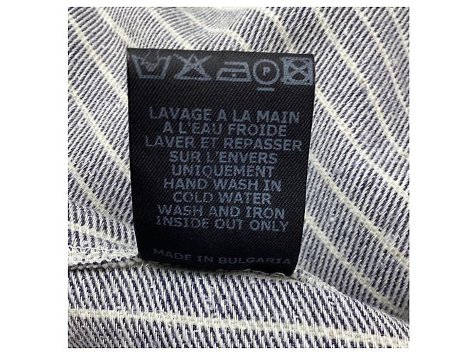 Isabel Marant gestreiftes Button-Down-Hemd aus dunkelblauer Baumwolle Marineblau - Ansicht 7