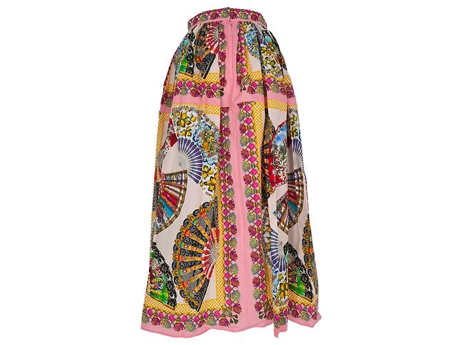 Gonna midi stampata Dolce & Gabbana in cotone multicolore - vista 3