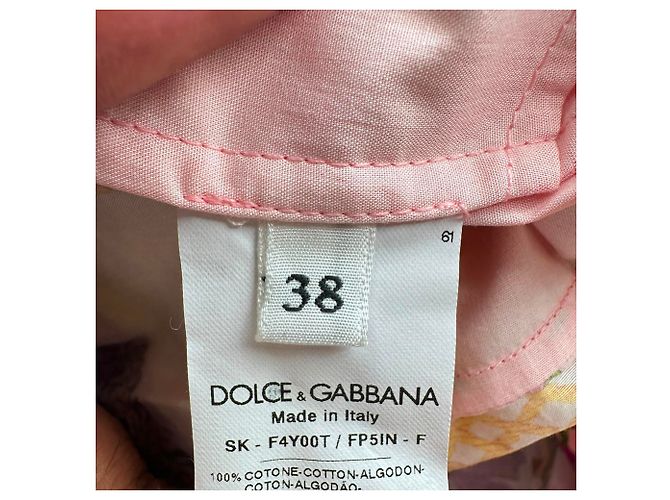 Gonna midi stampata Dolce & Gabbana in cotone multicolore - vista 4