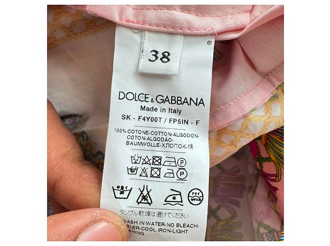 Gonna midi stampata Dolce & Gabbana in cotone multicolore - vista 5