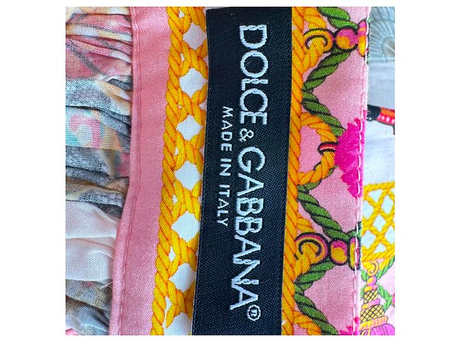 Gonna midi stampata Dolce & Gabbana in cotone multicolore - vista 9