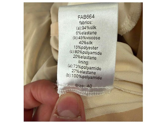 Abito maxi con volant e stampa leopardata Alessandra Rich in seta crema Bianco Crudo - vista 5
