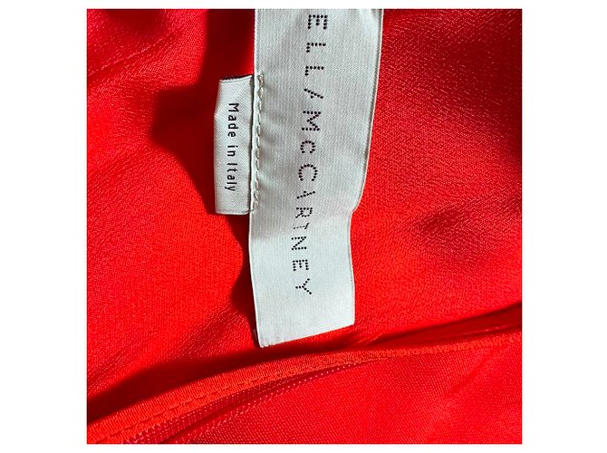 Stella Mc Cartney Vestido maxi halterneck con cinturón Stella Mccartney en rayón rojo Roja - vista 5